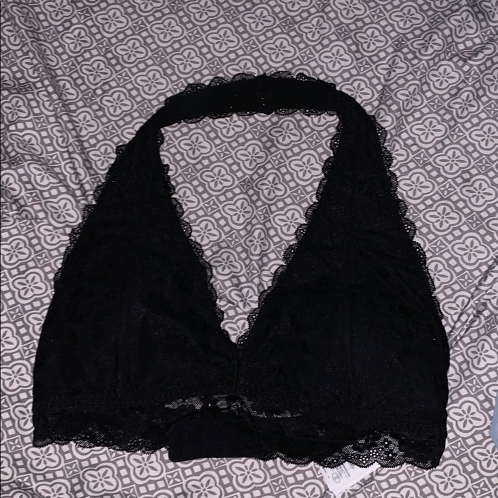 Hollister black halter bralette